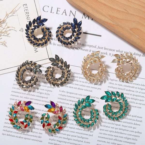 aretes hojas romanas verdes - Imagen 4