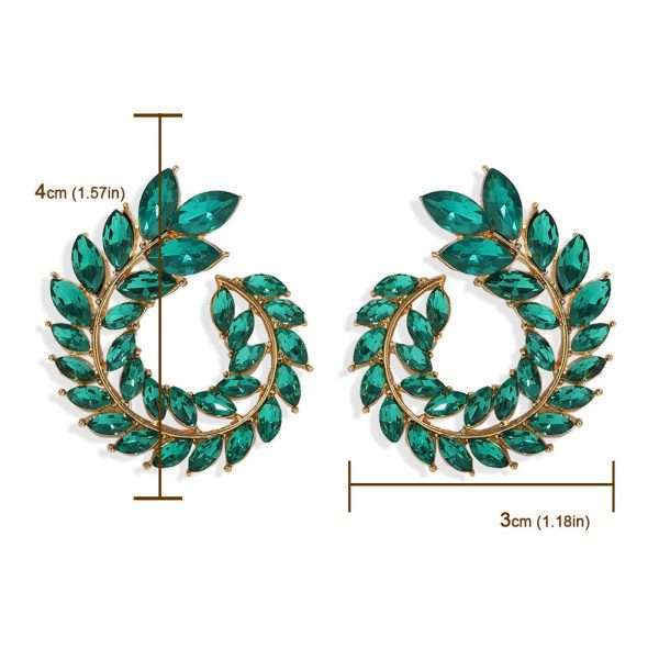 aretes hojas romanas verdes - Imagen 3