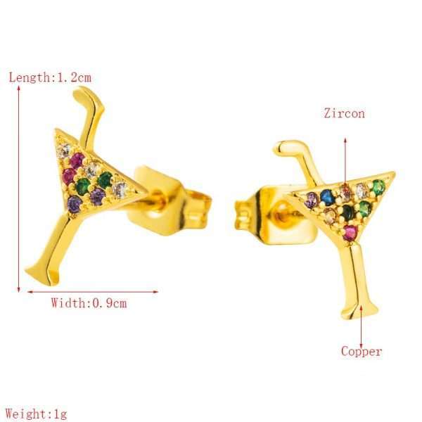 aretes mini martini - Imagen 6