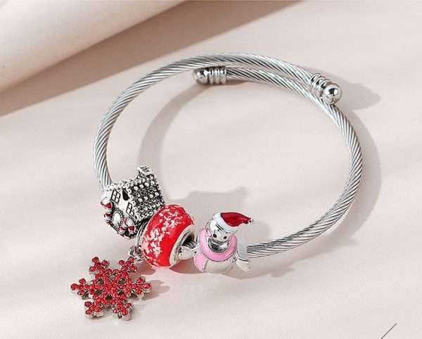 Pulsera charms xmas snowman - Imagen 2