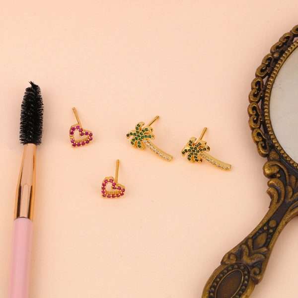 aretes mini palmerita - Imagen 4