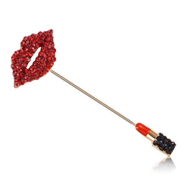 broche lips and lipstick - Imagen 2