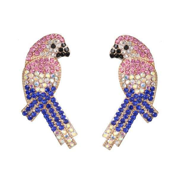 aretes birds rosados