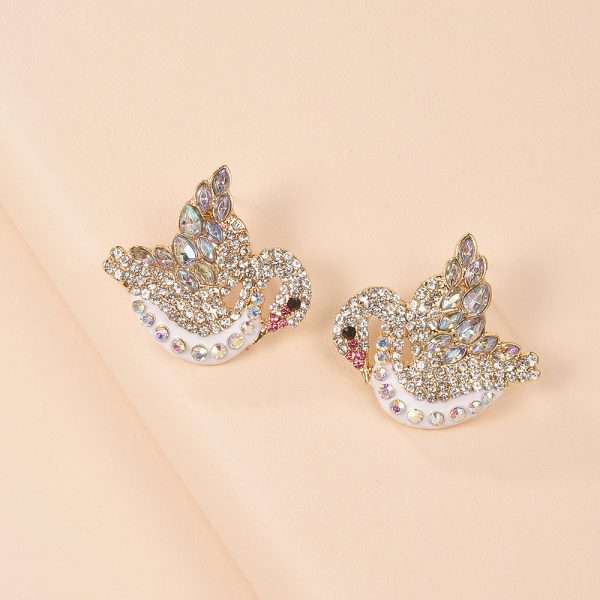 aretes white swan - Imagen 2