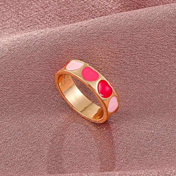 anillo cintillo pink heart