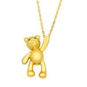 cadena teddy bear gold