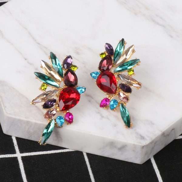 aretes parrot glass drill red colores - Imagen 2
