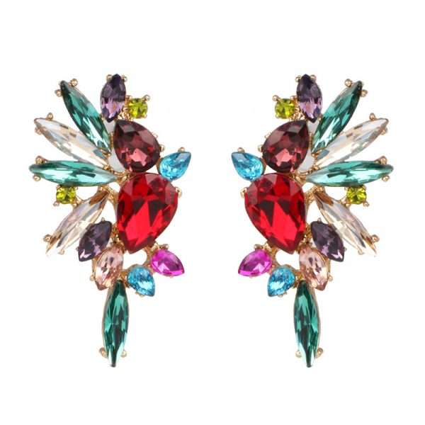 aretes parrot glass drill red colores