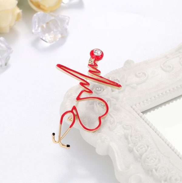 broche estetoscopio corazón - Imagen 8
