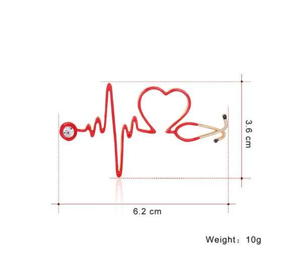 broche estetoscopio corazón - Imagen 10
