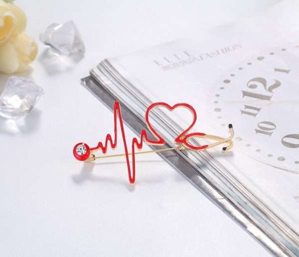broche estetoscopio corazón - Imagen 6