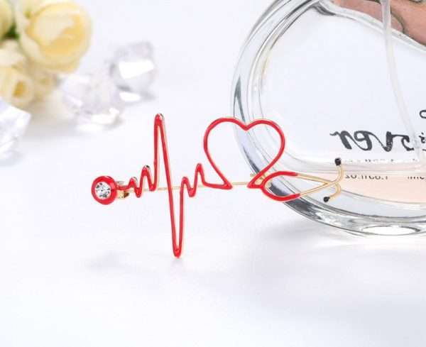 broche estetoscopio corazón - Imagen 2