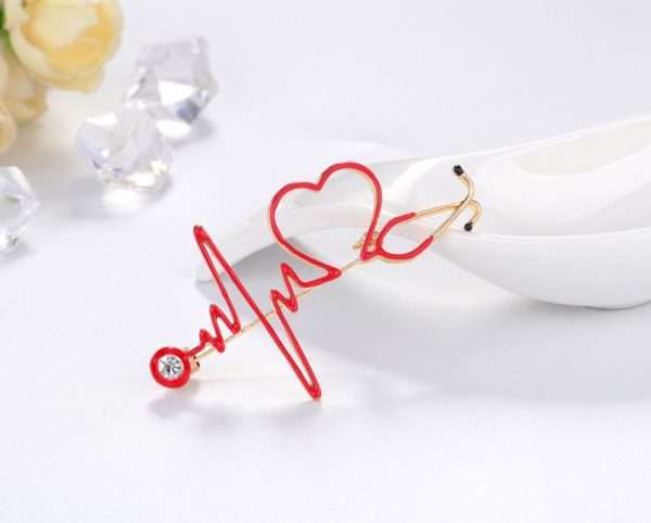 broche estetoscopio corazón - Imagen 5