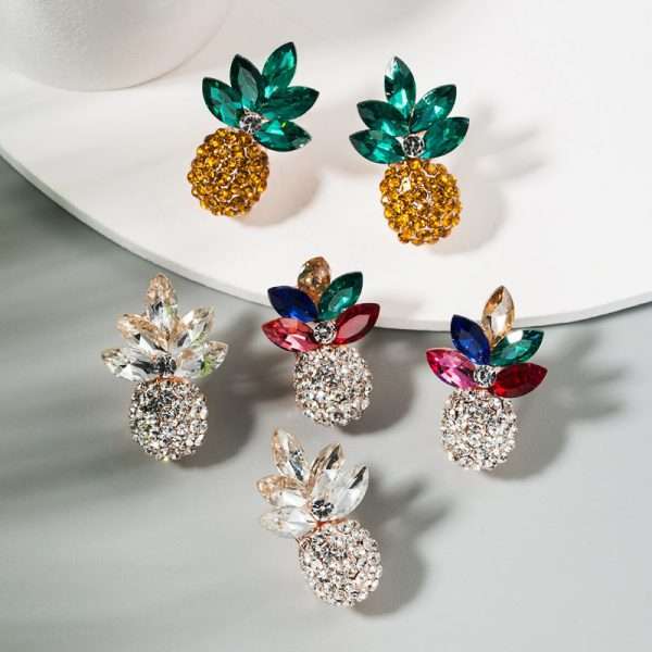 aretes pina pineaple silver - Imagen 2