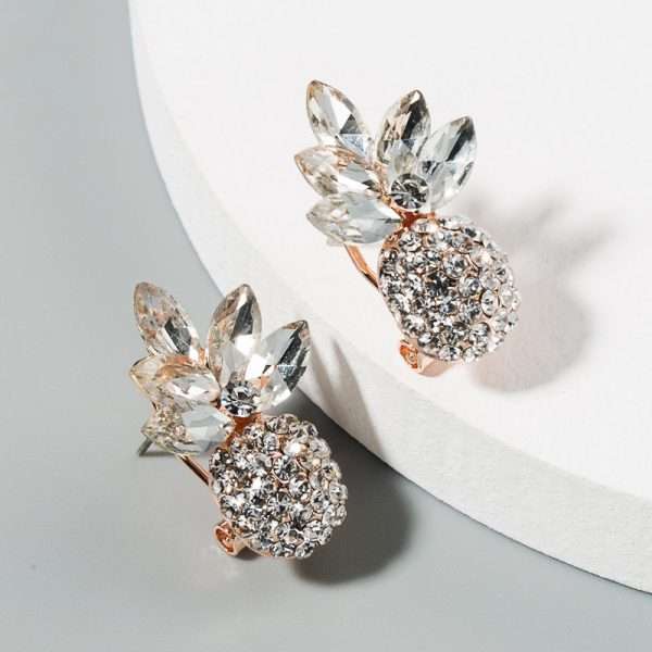 aretes pina pineaple silver