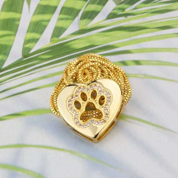 cadena love paws golden - Imagen 5