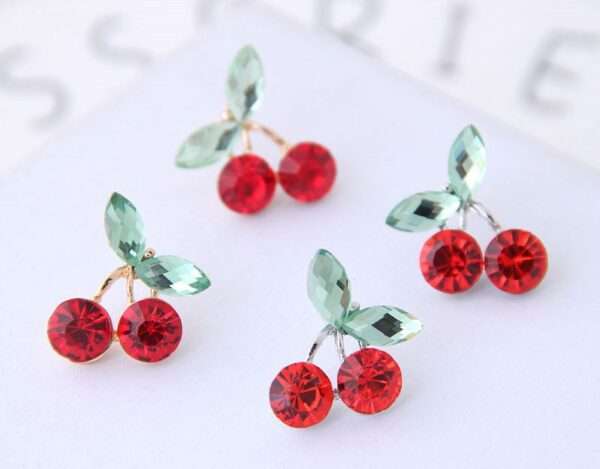 aretes cherry mini zircon - Imagen 6