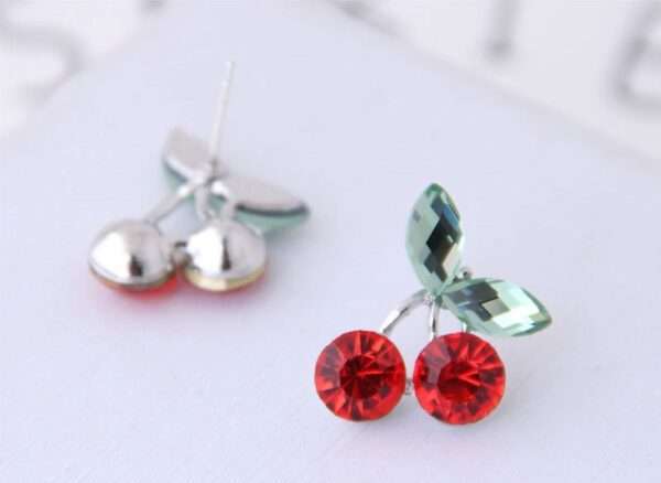aretes cherry mini zircon - Imagen 5