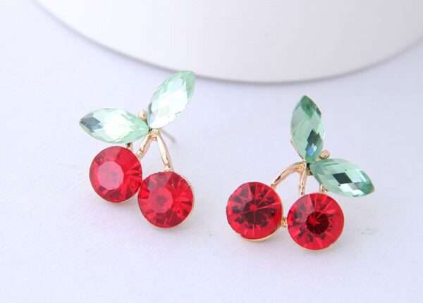 aretes cherry mini zircon - Imagen 4