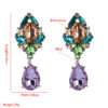 aretes cristales gota barroca lila - Imagen 7