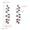 aretes diamond leaf fucsia - Imagen 3