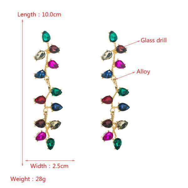 aretes diamond leaf fucsia - Imagen 3