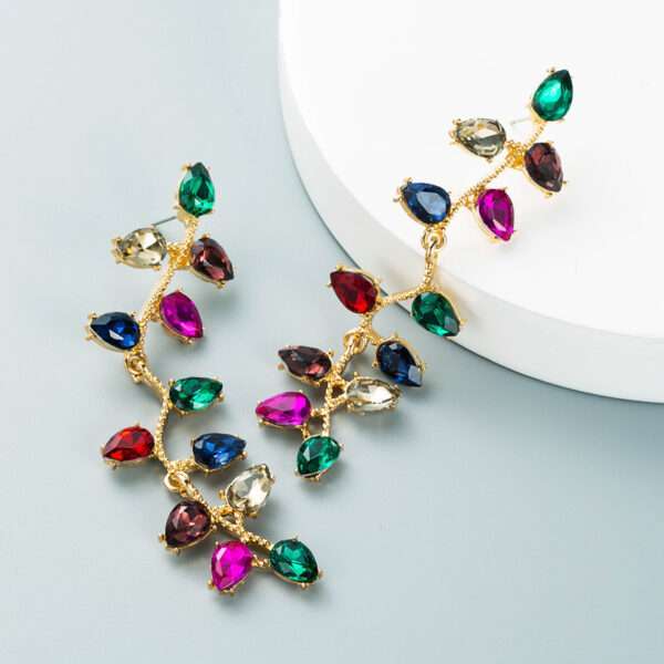 aretes diamond leaf colores - Imagen 3