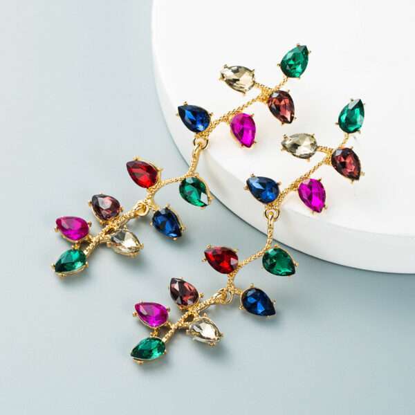 aretes diamond leaf colores - Imagen 2