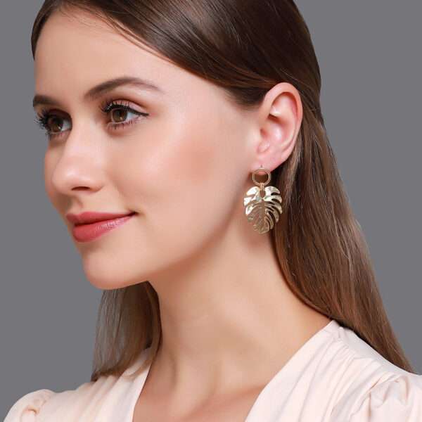 aretes leaf silver - Imagen 4