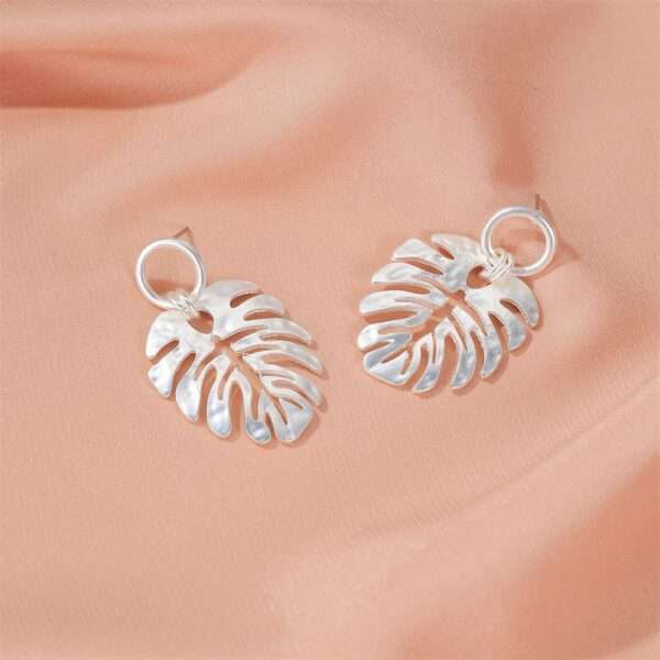 aretes leaf silver - Imagen 3