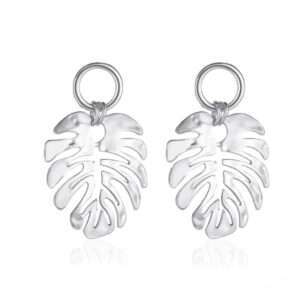 aretes leaf silver