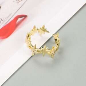 anillo five pointed stars