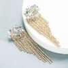 aretes borla zircon gold - Imagen 3