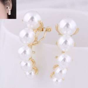 aretes perlas white line