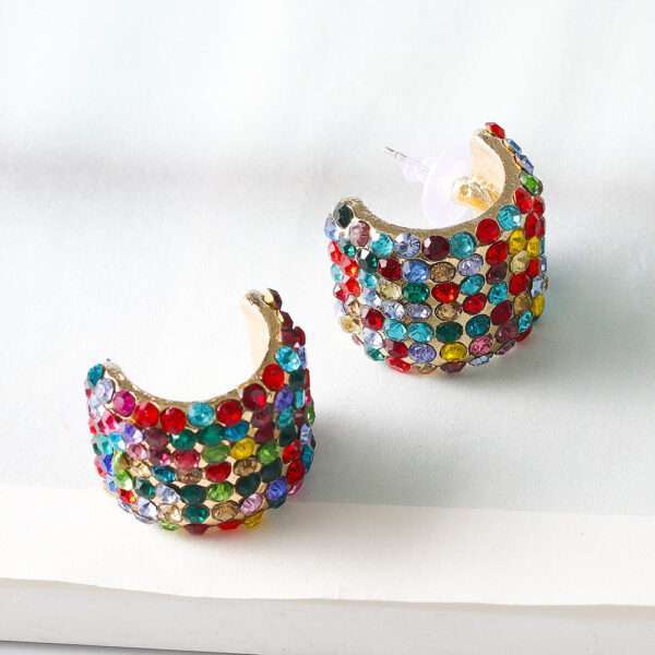 aretes argolla C colores - Imagen 2
