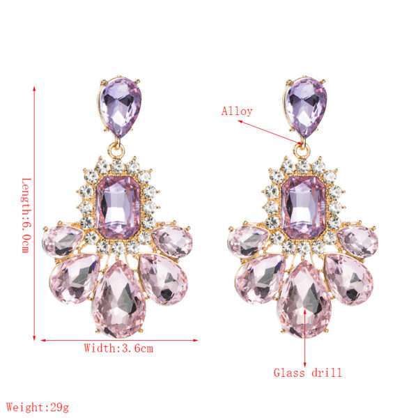 aretes glass drill purpple - Imagen 6