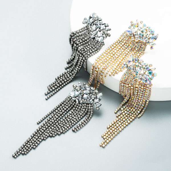 aretes borla zircon silver - Imagen 2