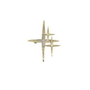 xmas broche five pointed stars