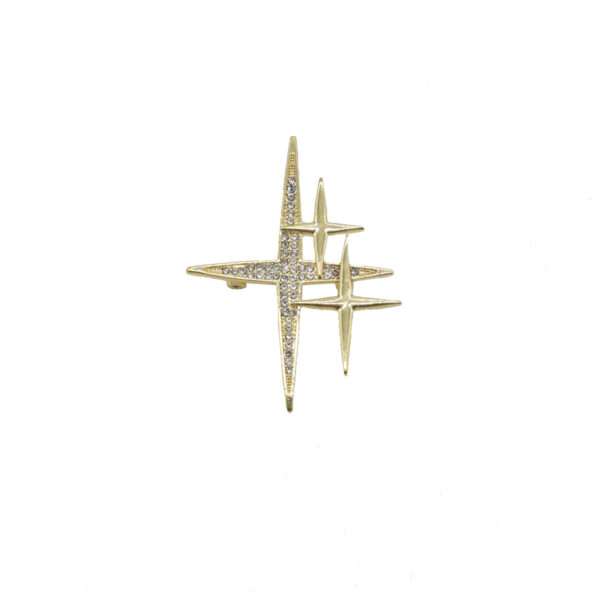 xmas broche five pointed stars