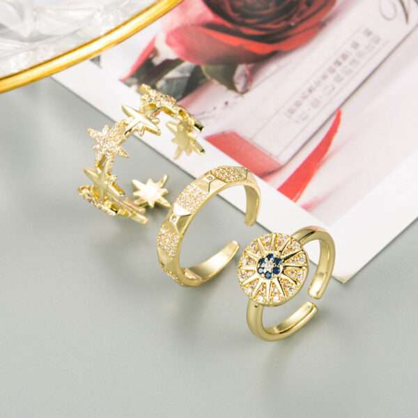anillo five pointed stars - Imagen 2