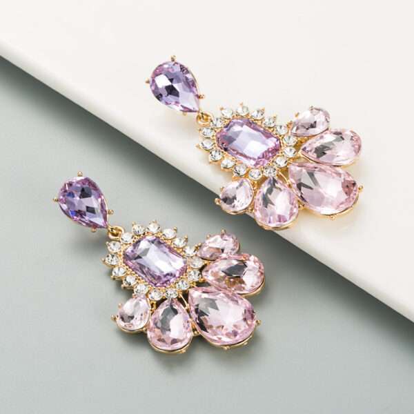 aretes glass drill purpple - Imagen 3