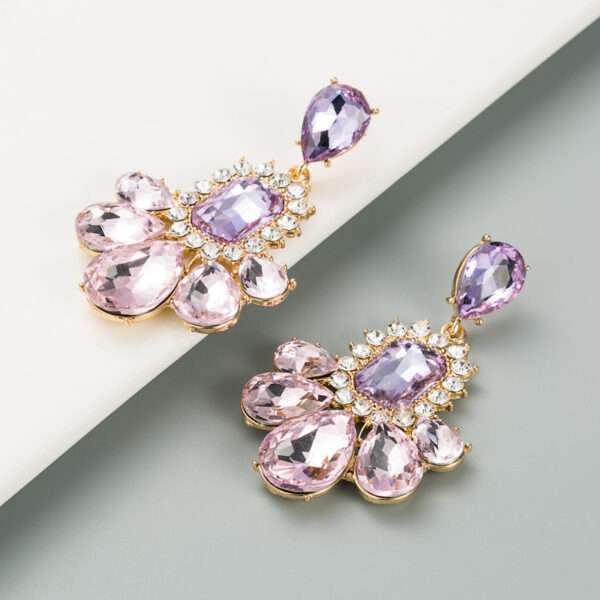 aretes glass drill purpple - Imagen 4