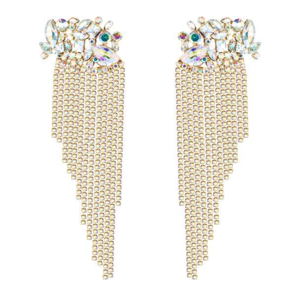 aretes borla zircon gold