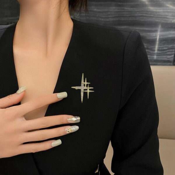 xmas broche five pointed stars - Imagen 2