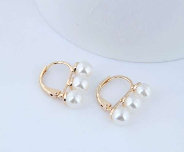 aretes perlas trio white - Imagen 6