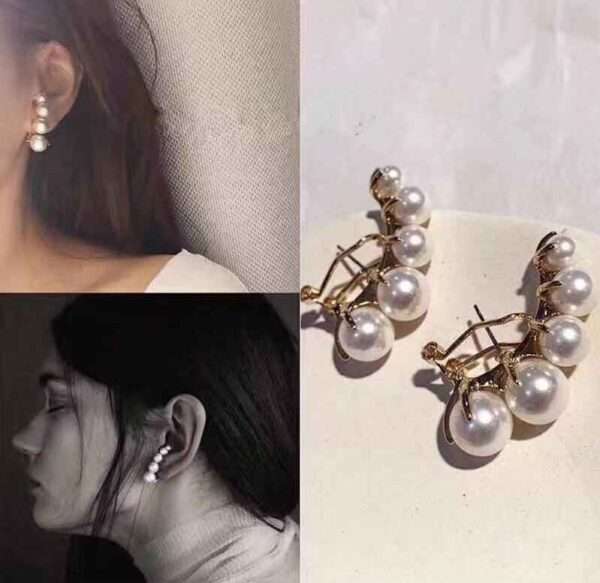aretes perlas white line - Imagen 5
