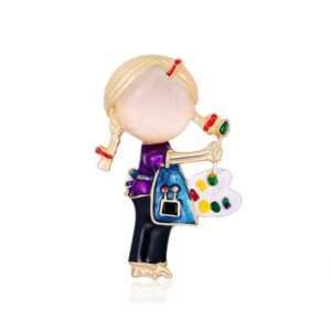 Broche artista pintora