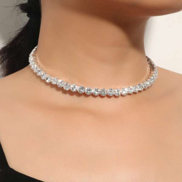 cadena gargantilla round beds diamond - Imagen 2