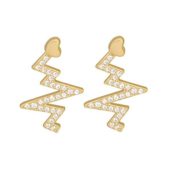 aretes heartbeat waves / latidos del corazon - Imagen 6