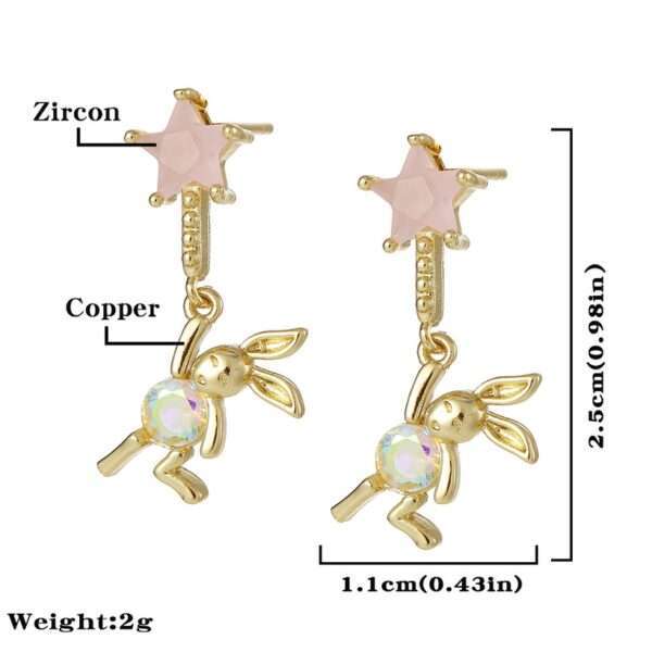 aretes conejitos soft pink - Imagen 5